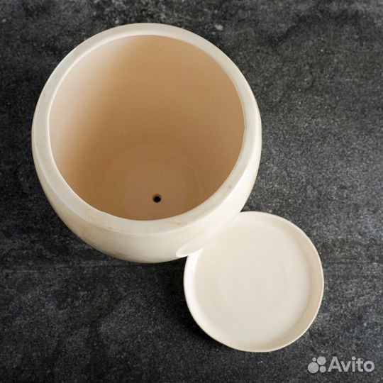 Большой керамический горшок для цветов 15 литров