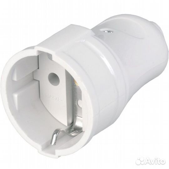 Розетка прямая разборная iEK рпп10-01-Ст, Евро, с