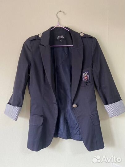 Пиджак синий S
