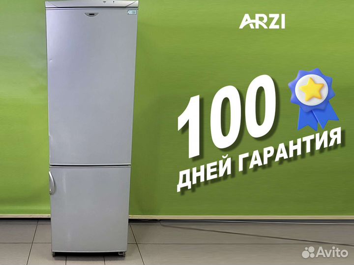 Холодильник серебристый Zanussi 191см