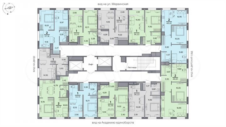 1-к. квартира, 36,2 м², 24/25 эт.