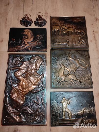 Картина медная чеканка СССР