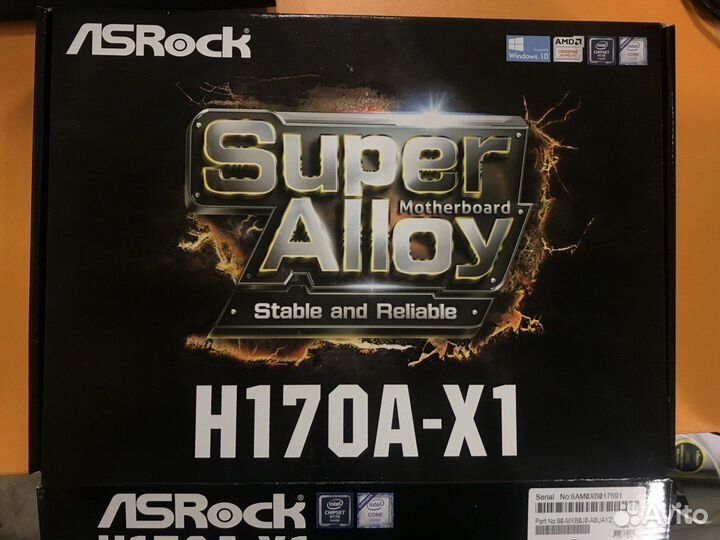 Материнская плата AsRock H170A-X1 LGA1151 новая
