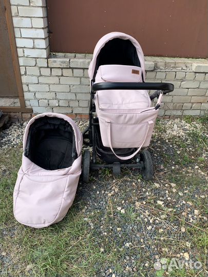 Коляска 3 в 1 riko Basic Aicon Розовая