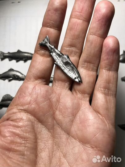 Рыба фигурки коллекция металл набор 15 Шт