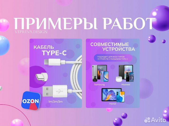 Инфографика карточки для маркетплейсов