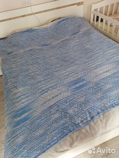 Вязаный плед ручная работа