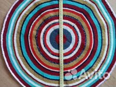 Коврик для дома, связан крючком 51см, нитки шерсть