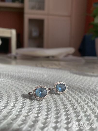 Серебряные серьги sunlight