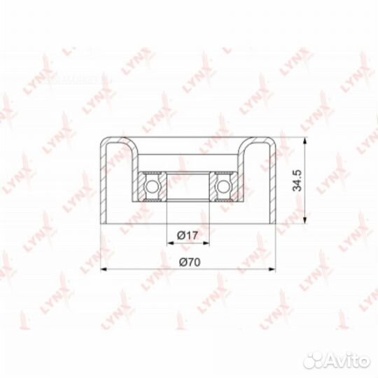 Lynxauto PB-5130 Ролик натяжной приводного ремня