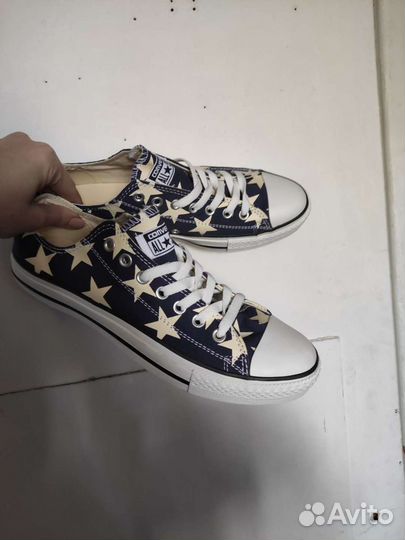 Тёмно-синие кеды со звёздами 35-45