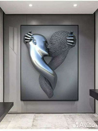 Популярные интерьерые картины. Люди из металла