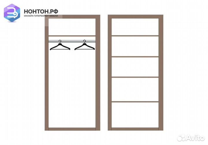 Шкаф Лючия 2-дверный бетон пайн белый