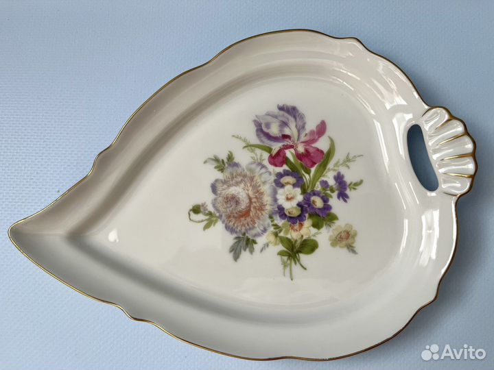 Икорница блюдо Lindner фарфор Германия винтаж