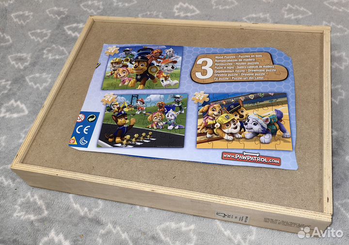 Качественный Пазл Щенячий патруль, 3 шт по 24