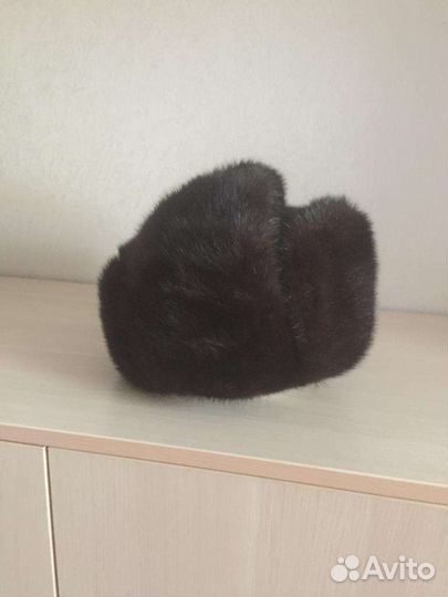 Шапка ушанка норковая