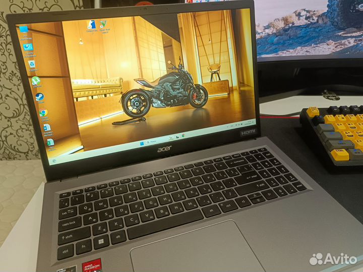 Мощный Ноутбук acer,Ryzen 5,DDR5,SSD M2 Nvme 512