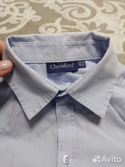 Рубашка школьная с длинным рукавом 122 размер