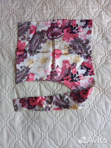 Платок галстук на шею розовый и бежевый. Новые
