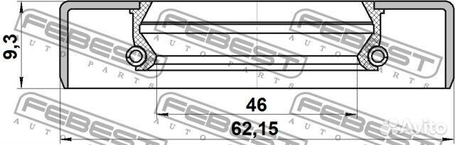 Сальник ступичный задний 46x62.15x9.3