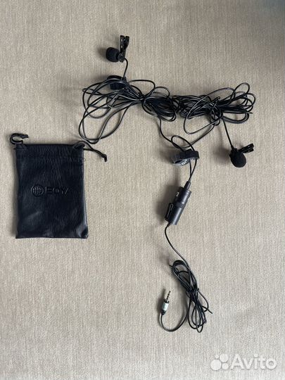 Двойная петличка boya by-m1dm