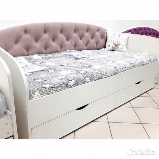 Кроватка домик берёза высокий борт от 2х лет