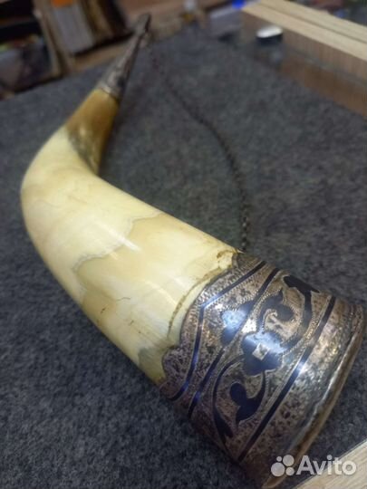Рог Кубачи серебро 875 проба