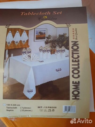 Набор - скатерть и 12 салфеток