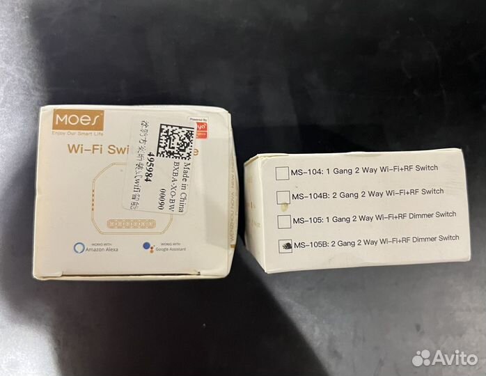 WiFi диммер на два канала Moes MS-105B