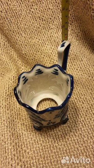 Подстаканник Гжель с хрустальным стаканом