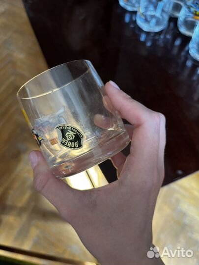 Стаканы с машинами bohemia чехословакия