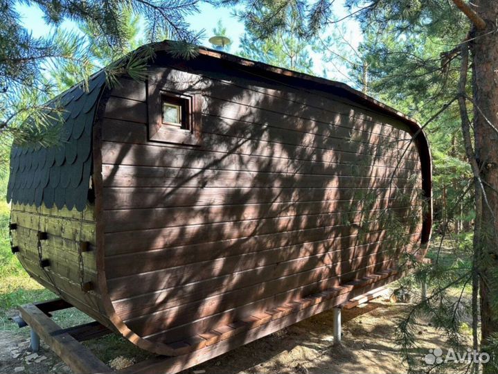 Баня-бочка квадро с доставкой