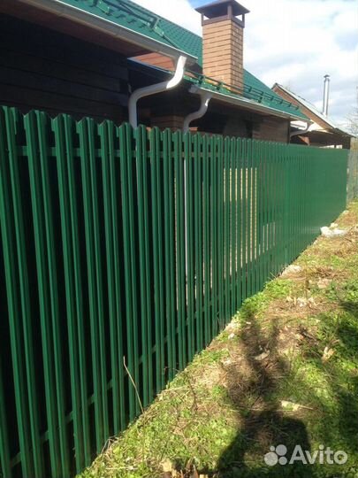 Установка заборов из профнастила/евроштакетника