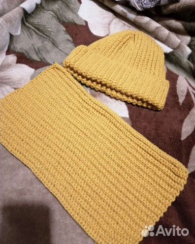 Шапка и шарф женские
