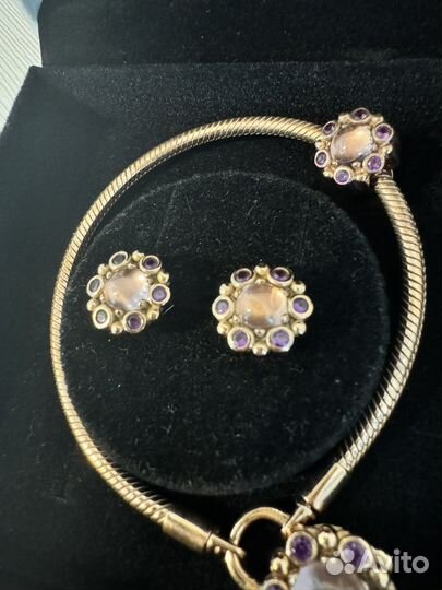 Пандора pandora браслет серьги шарм оригинал