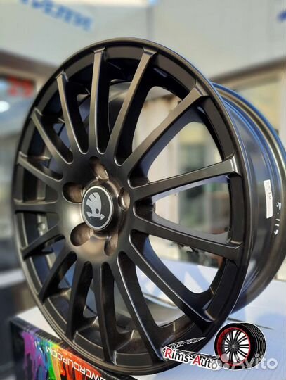 Диски реплика Skoda R16 5x112 чёрный матовый