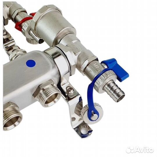 Коллекторная группа в сборе без кранов 8 выходов V