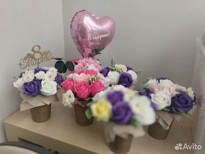 Букетики из мыльных цветов в наличии