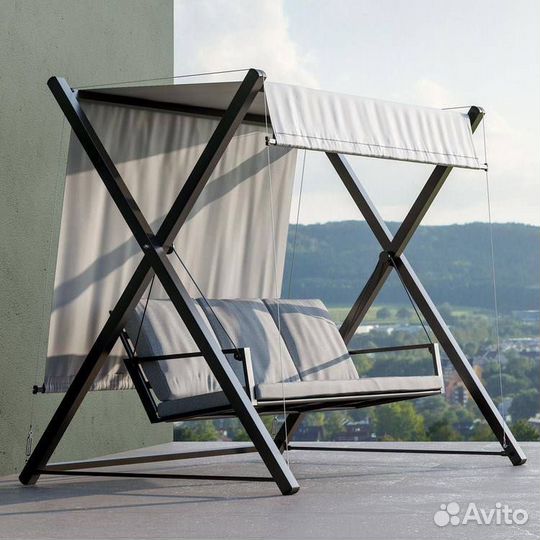 Скамейка качели беседка