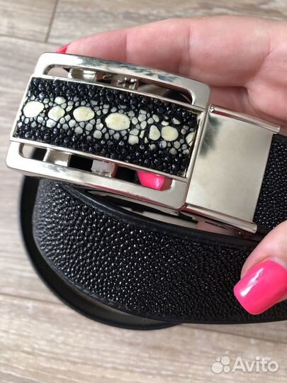 Ремень мужской из кожи ската