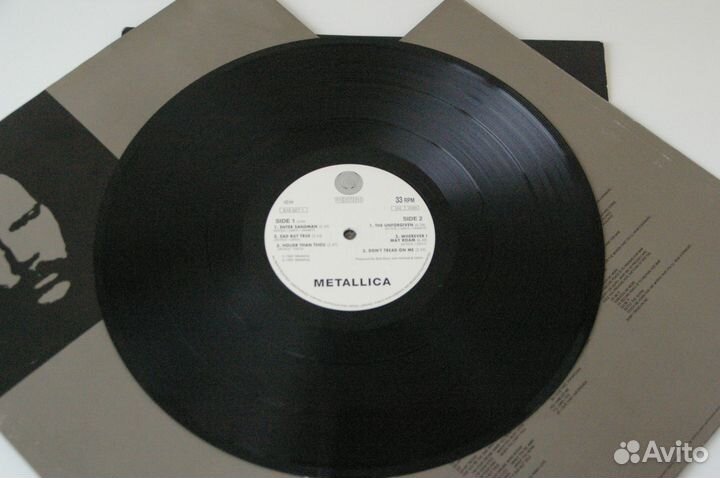 Пластинка Metallica 1991 black album 1 press UK EX