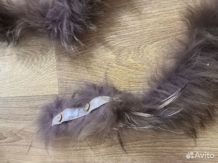Натуральный мех лисы полоски чернобурка