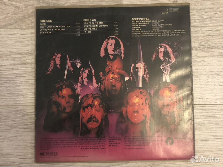 Виниловая пластинка Lp Deep purple - Burn