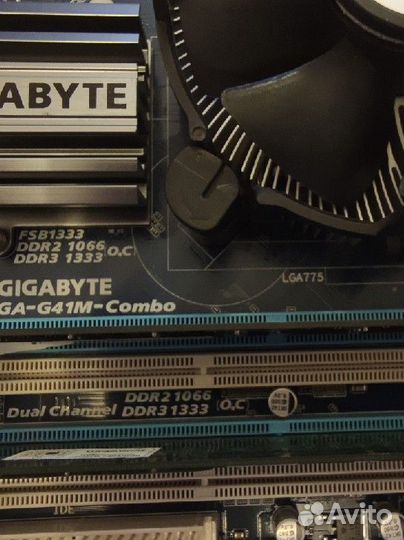 Материнская плата (GA-G41M-Combo) + проц + озу