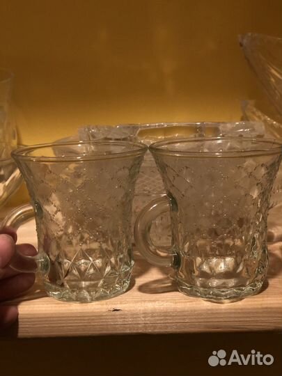 Чайная пара винтаж хрусталь