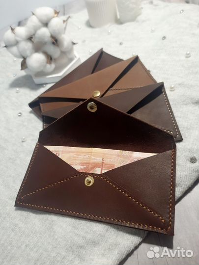 Конверт подарочный для денег натуральная кожа