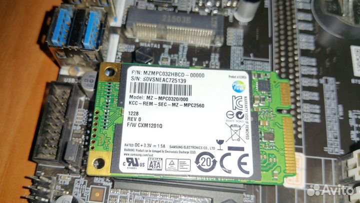 Материнка B75+SSD 64Gb