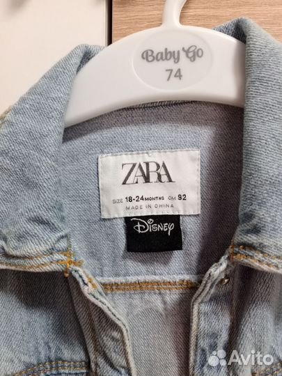Джинсовая куртка zara 92