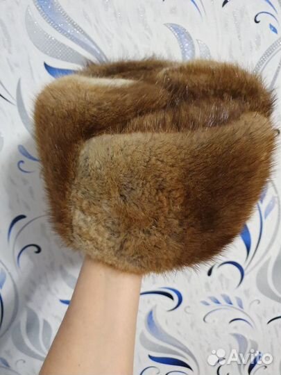 Шапка норковая мужская, б/у