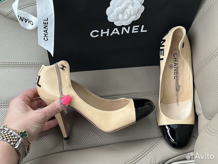 Туфли Chanel оригинал, лимитка, с цепочкой
